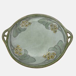 Handpainted HC Royal 1916 Decorative Plate By Eda Norvell 10.25" Green Floral